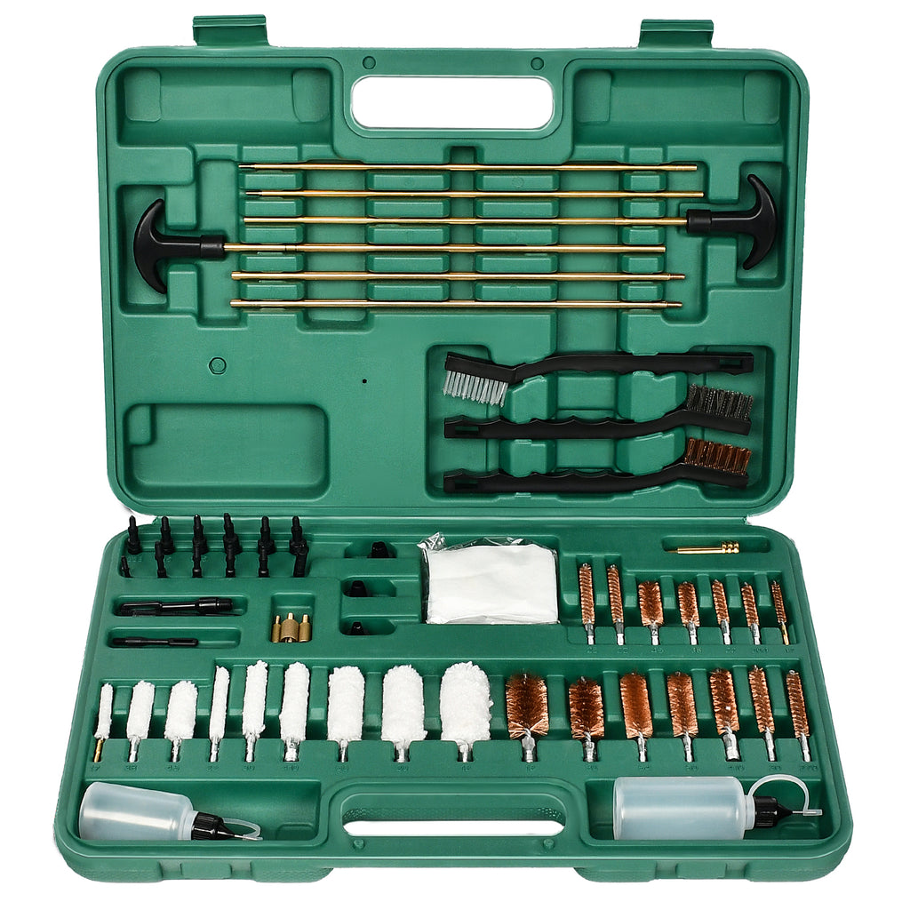 Universal Gun Cleaning Kit for Caliber Pistol Rifle Handgun Shotgun Hunting Cleaning Kit with Universal Accessories & Mat Portable Case Gifts for Men