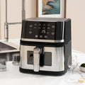 Abovemoon Stainless Steel 8Qt Large Digital Air Fryer with Window for Kitchen Use,Nonstick Made without PFAS,Touchscreen Display,400F,Kitchen Appliances,NonStick Basket,Black airfryer