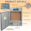 352 Egg Incubator with Automatic Egg Turning,Temperature Control and Humidity Control,Hatching Eggs,Chicken,Ducks,Poultry,Industrial Brooding Machine Chicken Incubator for Farm,Lab,Home,Indoor