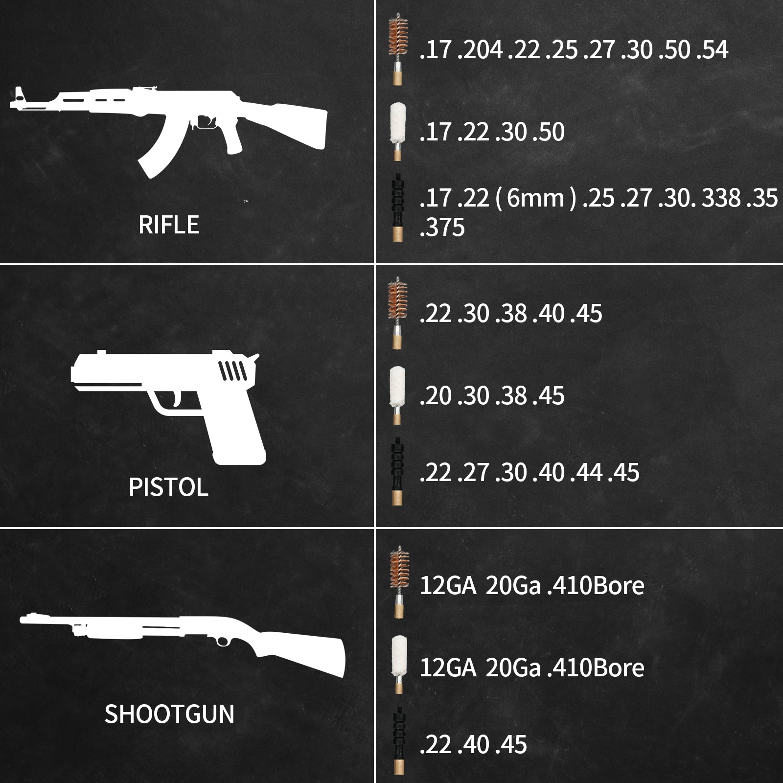 Universal Gun Cleaning Kit for Caliber Pistol Rifle Handgun Shotgun Hunting Cleaning Kit with Universal Accessories & Mat Portable Case Gifts for Men