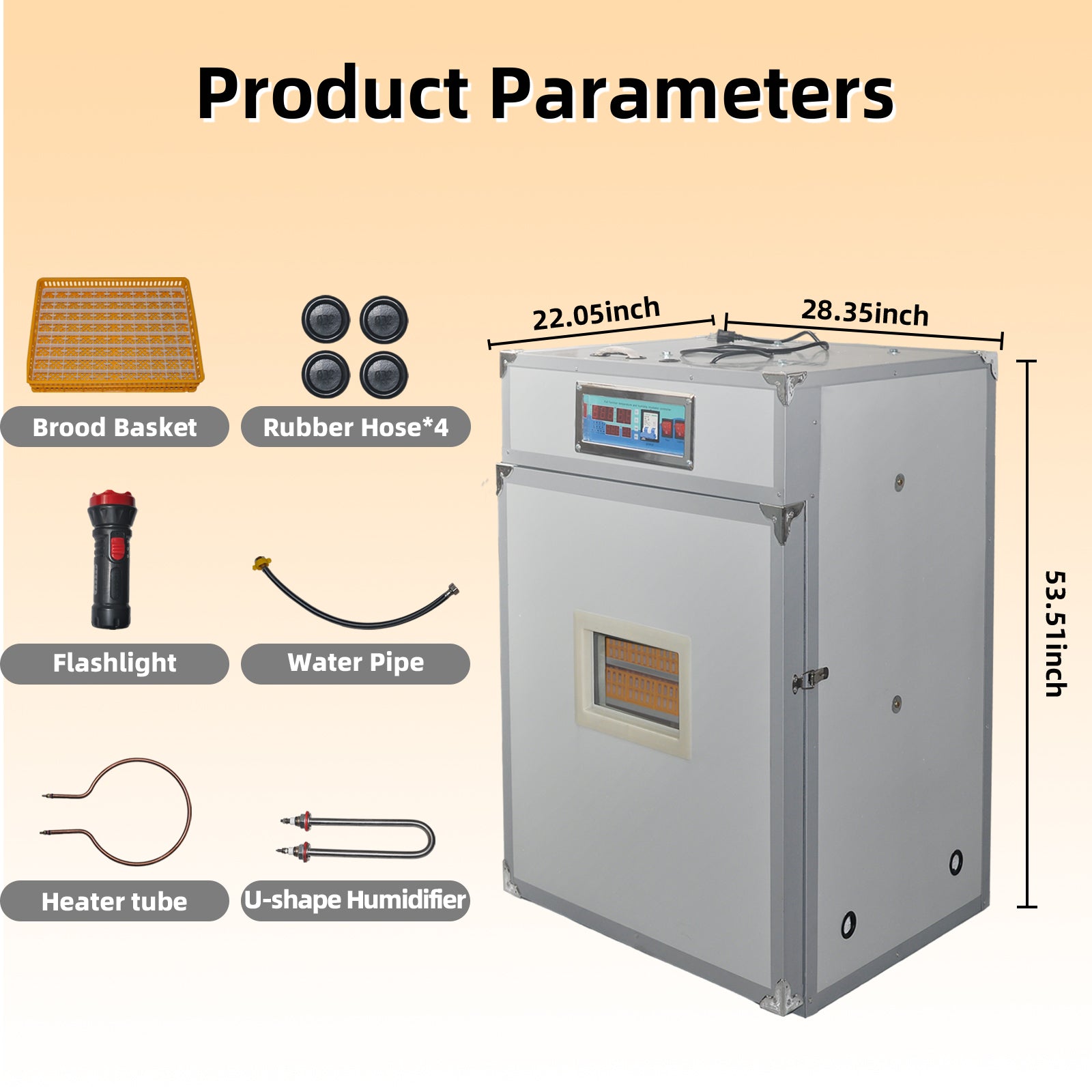 352 Egg Incubator with Automatic Egg Turning,Temperature Control and Humidity Control,Hatching Eggs,Chicken,Ducks,Poultry,Industrial Brooding Machine Chicken Incubator for Farm,Lab,Home,Indoor
