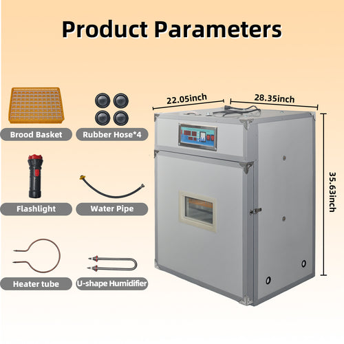 176 Egg Incubator with Automatic Egg Turning,Temperature Control and Humidity Control,Hatching Eggs,Chicken,Ducks,Poultry,Industrial Brooding Machine Chicken Incubator for Farm,Lab,Home,Indoor