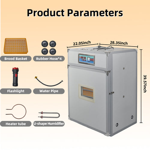 264 Egg Incubator with Automatic Egg Turning,Temperature Control and Humidity Control,Hatching Eggs,Chicken,Ducks,Poultry,Industrial Brooding Machine Chicken Incubator for Farm,Lab,Home,Indoor